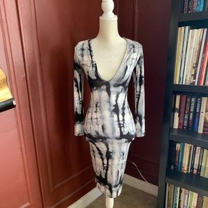 Black & White Fashion Nova Cocktail Dress NWT